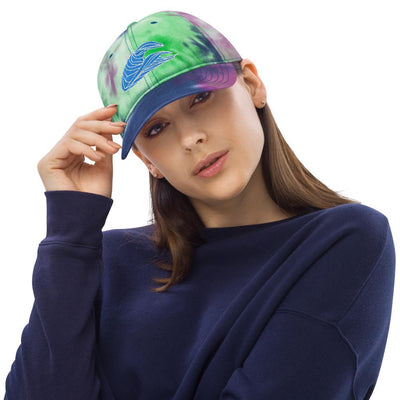 Kanagawa Wave Embroidered Cotton Tie dye hat - kayzers