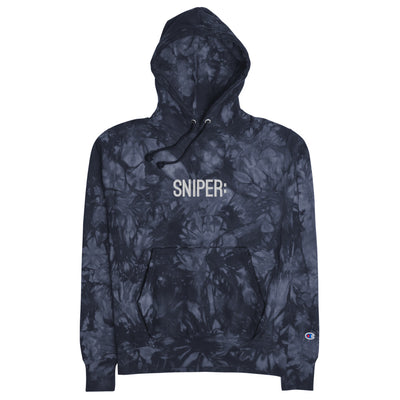 Sniper Embroidered Unisex Champion tie-dye gaming hoodie - kayzers