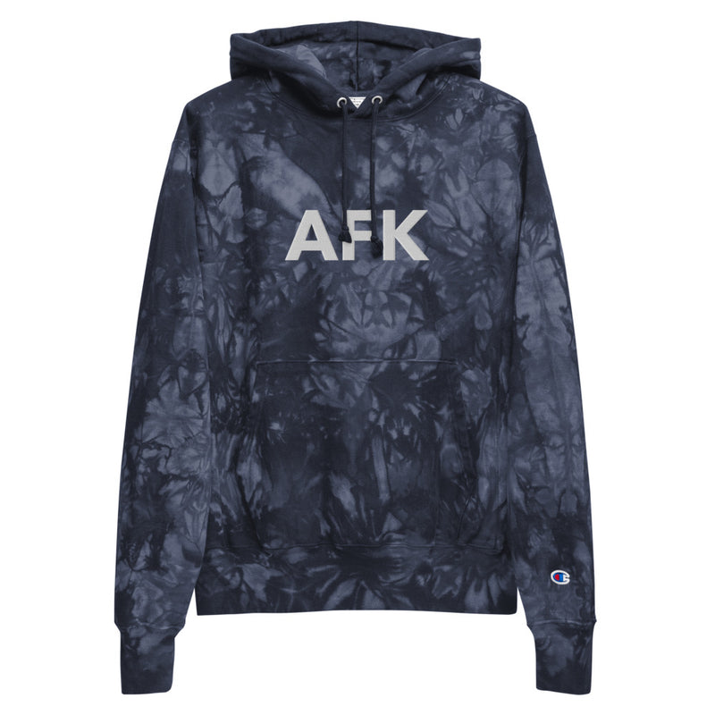 Away From Keyboard AFK Gaming Term Embroidered Unisex Champion tie-dye hoodie - kayzers