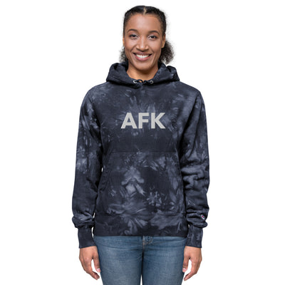 Away From Keyboard AFK Gaming Term Embroidered Unisex Champion tie-dye hoodie - kayzers