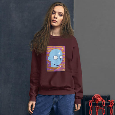 Psychedelic Face Tripping Unisex Sweatshirt - kayzers
