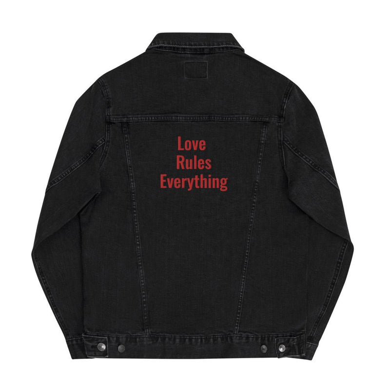 Love Rules Everything Unisex denim jacket - kayzers