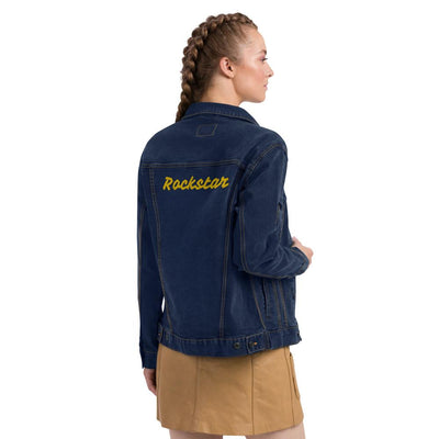 Rockstar Embroidered Unisex denim jacket - kayzers