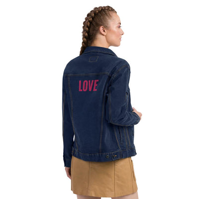 Love Embroidered Unisex denim jacket - kayzers