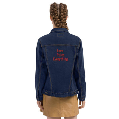 Love Rules Everything Unisex denim jacket - kayzers