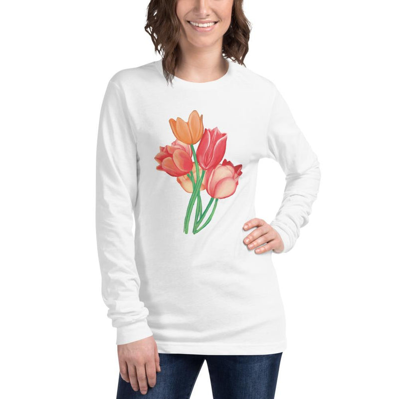 Tulips Bouquet Unisex Long Sleeve Tee - kayzers