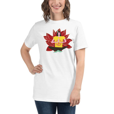 Flower Meditation Yoga Peace Union Women's Organic Cotton T-Shirt, Eco Friendly T-shirt, Sustainable T-shirt - kayzers