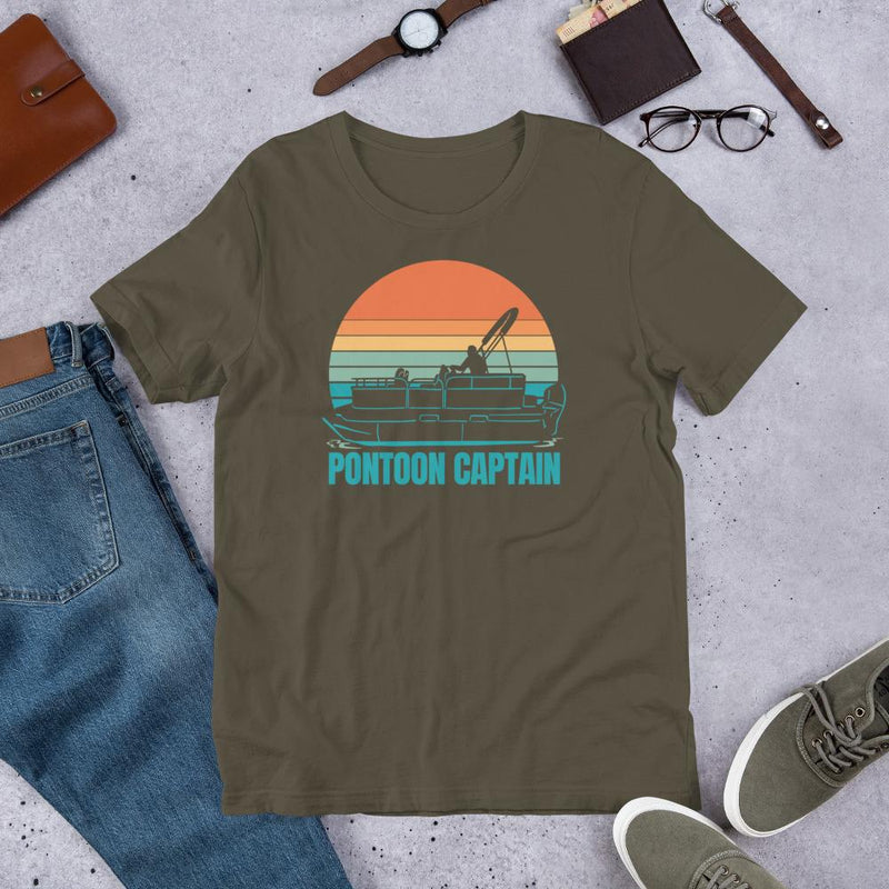 Pontoon Captain Short-Sleeve Unisex Cotton T-Shirt - kayzers
