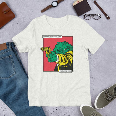 Crocodile Gun Goals Short-Sleeve Unisex Cotton T-Shirt - kayzers