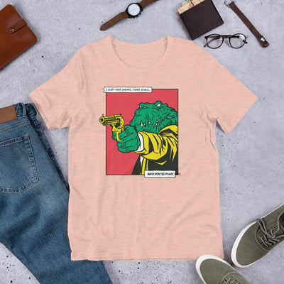 Crocodile Gun Goals Short-Sleeve Unisex Cotton T-Shirt - kayzers