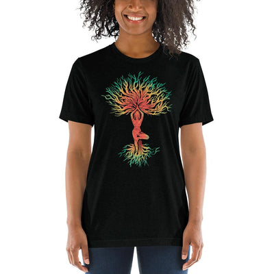 Yoga Women Tree Short sleeve Tri Blend T-shirt - kayzers