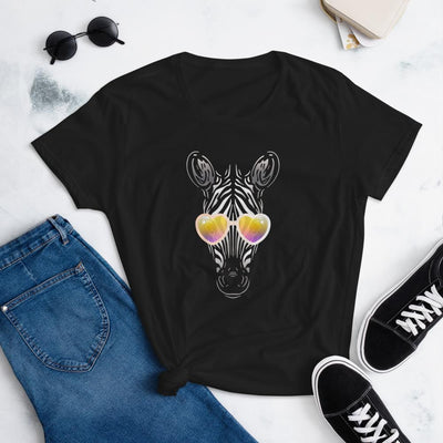 Zebra With Sunglasses Women's short sleeve t-shirt - kayzers