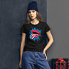American Flag Tongue Print Women's short sleeve t-shirt - kayzers