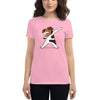 Boston Terrier Dabbing Women's short sleeve Cotton t-shirt - kayzers