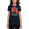 Red Poppy Flowers Women's Short Sleeve Cotton T-shirt - kayzers