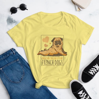 Sexy Pug Women's short sleeve cotton t-shirt, Funny Pug Saying Women's Top - kayzers